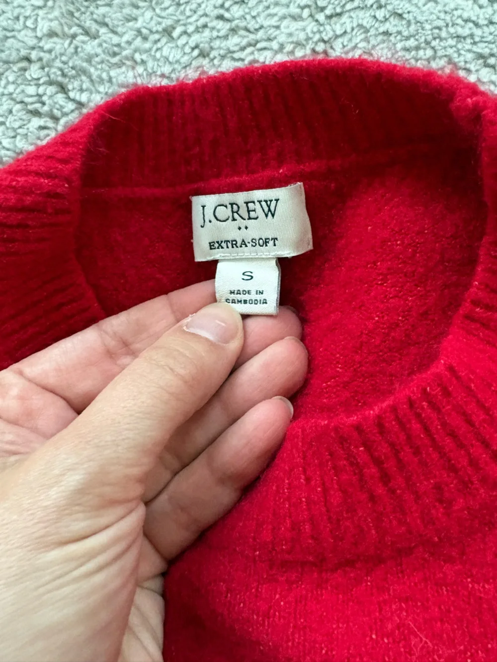 J. Crew Red Crewneck Sweater